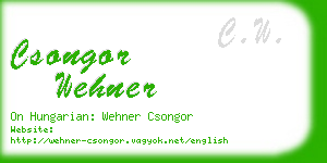 csongor wehner business card